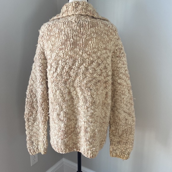 Vintage Danspin Handmade wool sweater made in Denmark neutral boxy cardigan - Picture 8 of 13